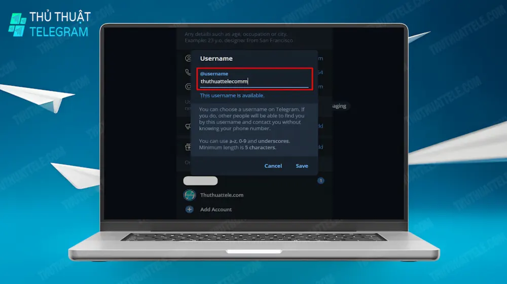 Hướng dẫn trên máy tính (Telegram Desktop)