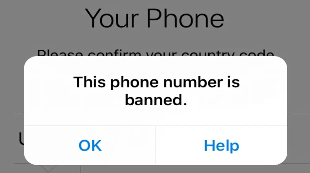 Lỗi "Phone Number Banned" số điện thoại bị chặn
