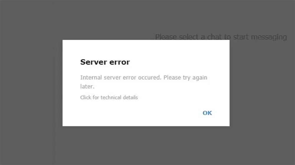 Lỗi từ Server Telegram