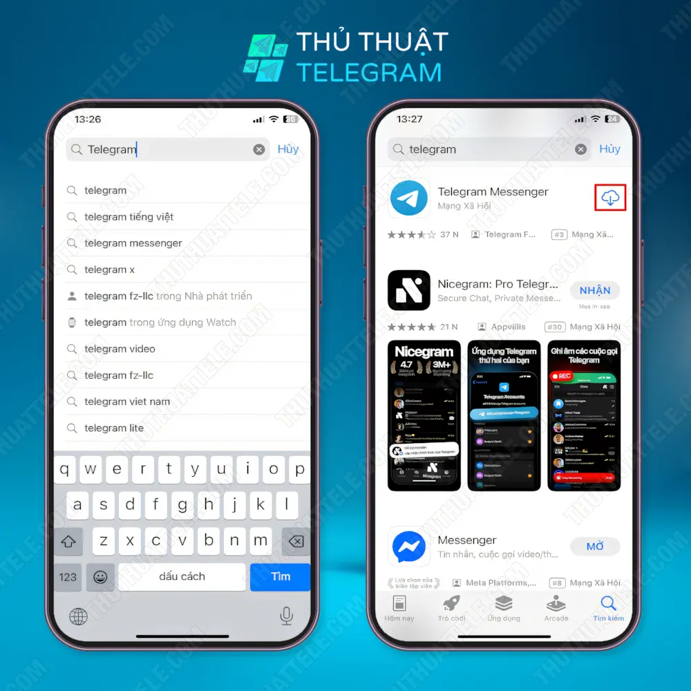 Cách tải Telegram cho Iphone