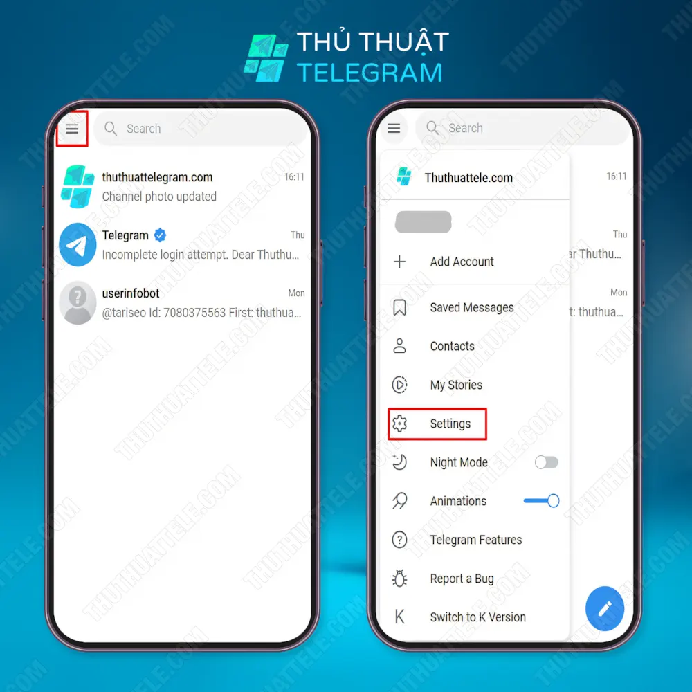 Thao tác trên Android bước