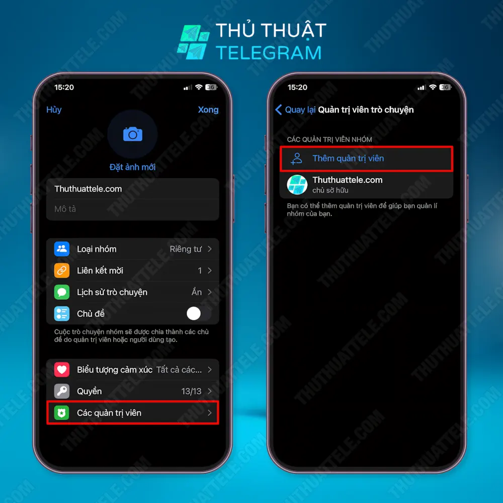 Cách cấp quyền quản trị cho thành viên