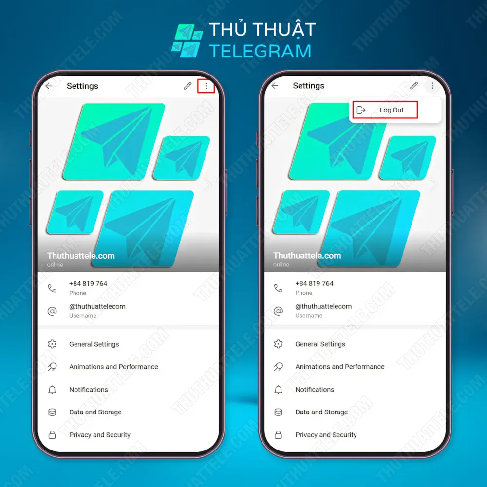 Cách đăng xuất Telegram trên Android