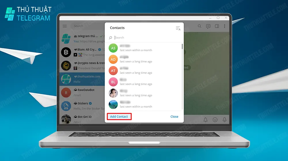 Cách kết bạn Telegram bằng số điện thoại trên máy tính