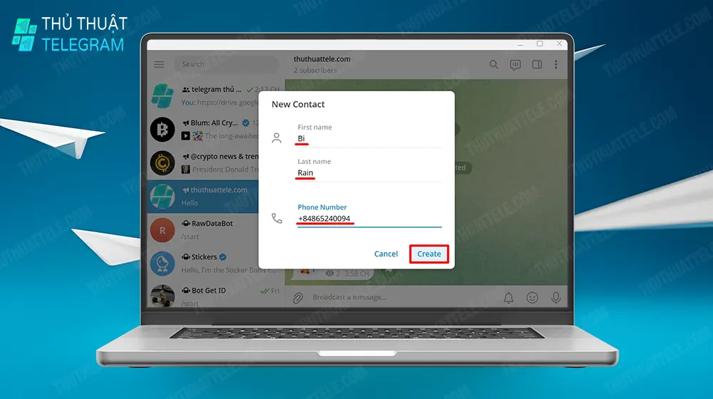 Cách kết bạn Telegram bằng số điện thoại trên máy tính