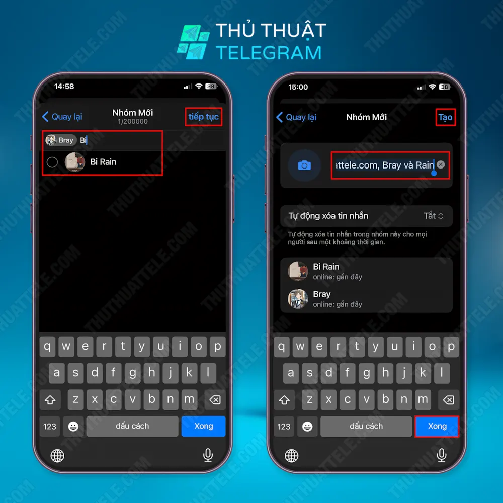 Cách tạo group chat trên Telegram