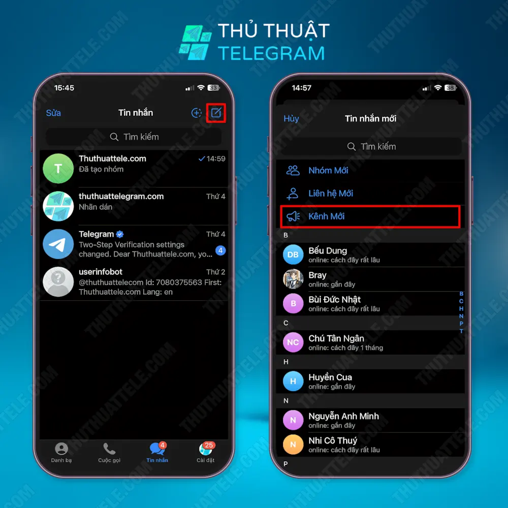 Cách tạo kênh channel trên Telegram
