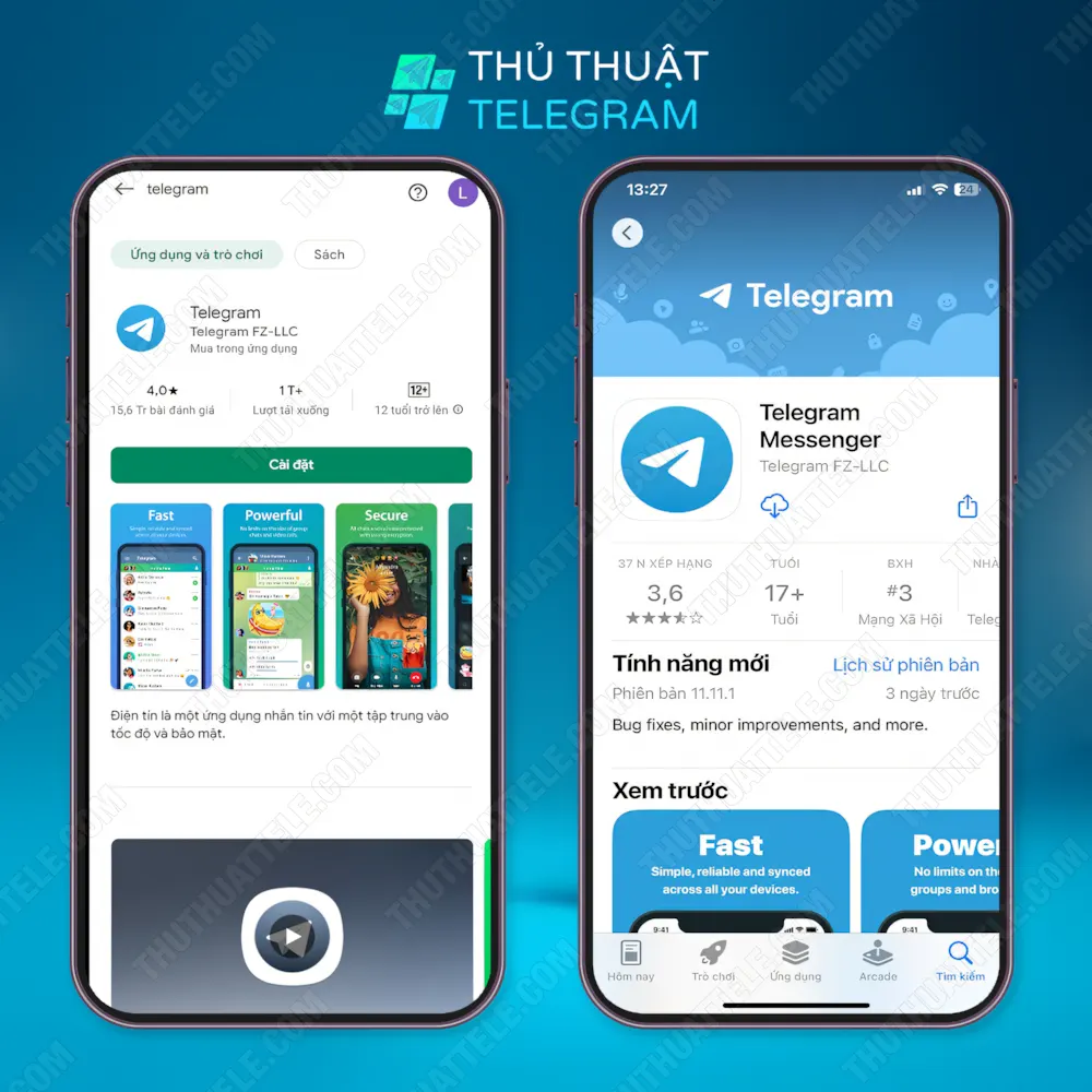 Bước 1: Tải và cài đặt Telegram