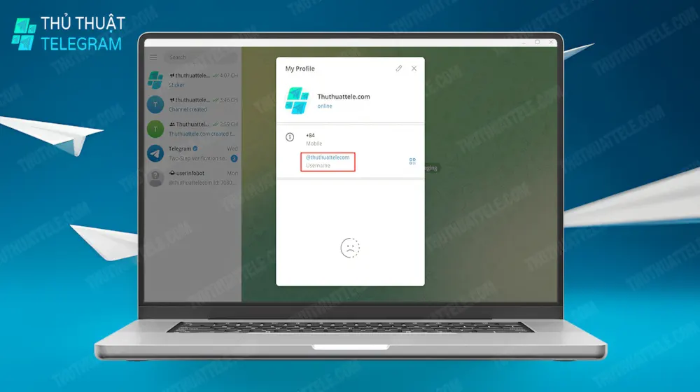 Cách copy link tài khoản Telegram cá nhân trên máy tính
