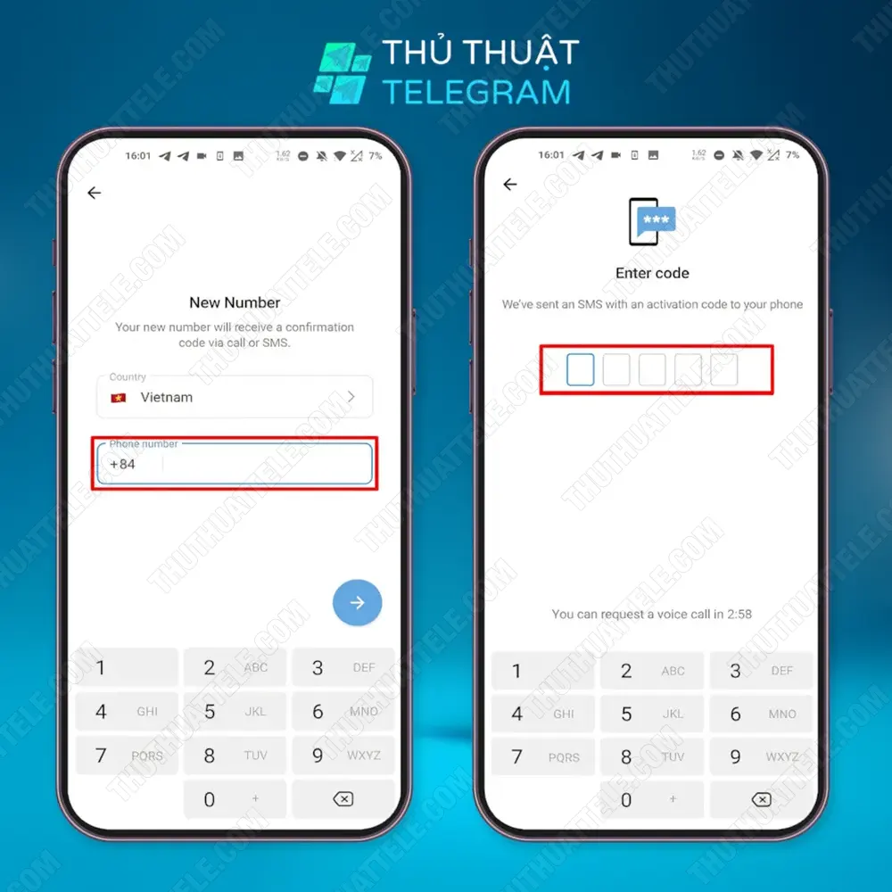 Đổi số điện thoại Telegram trên Android