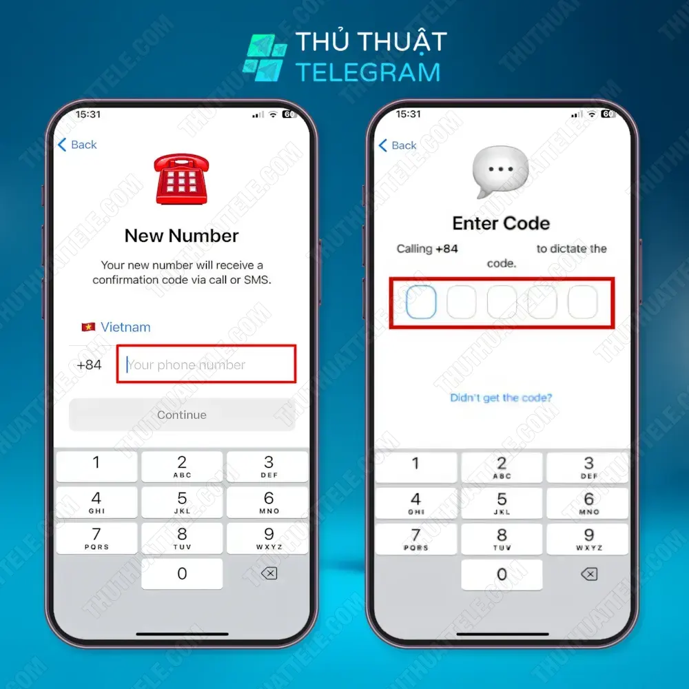 Đổi số điện thoại Telegram trên iPhone
