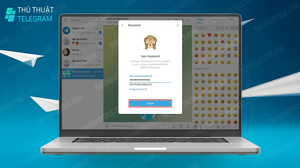 Hướng dẫn cách đổi mật khẩu Telegram trên máy tính