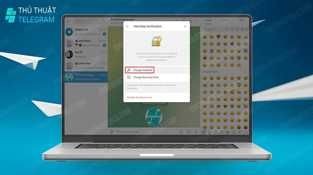 Hướng dẫn cách đổi mật khẩu Telegram trên máy tính
