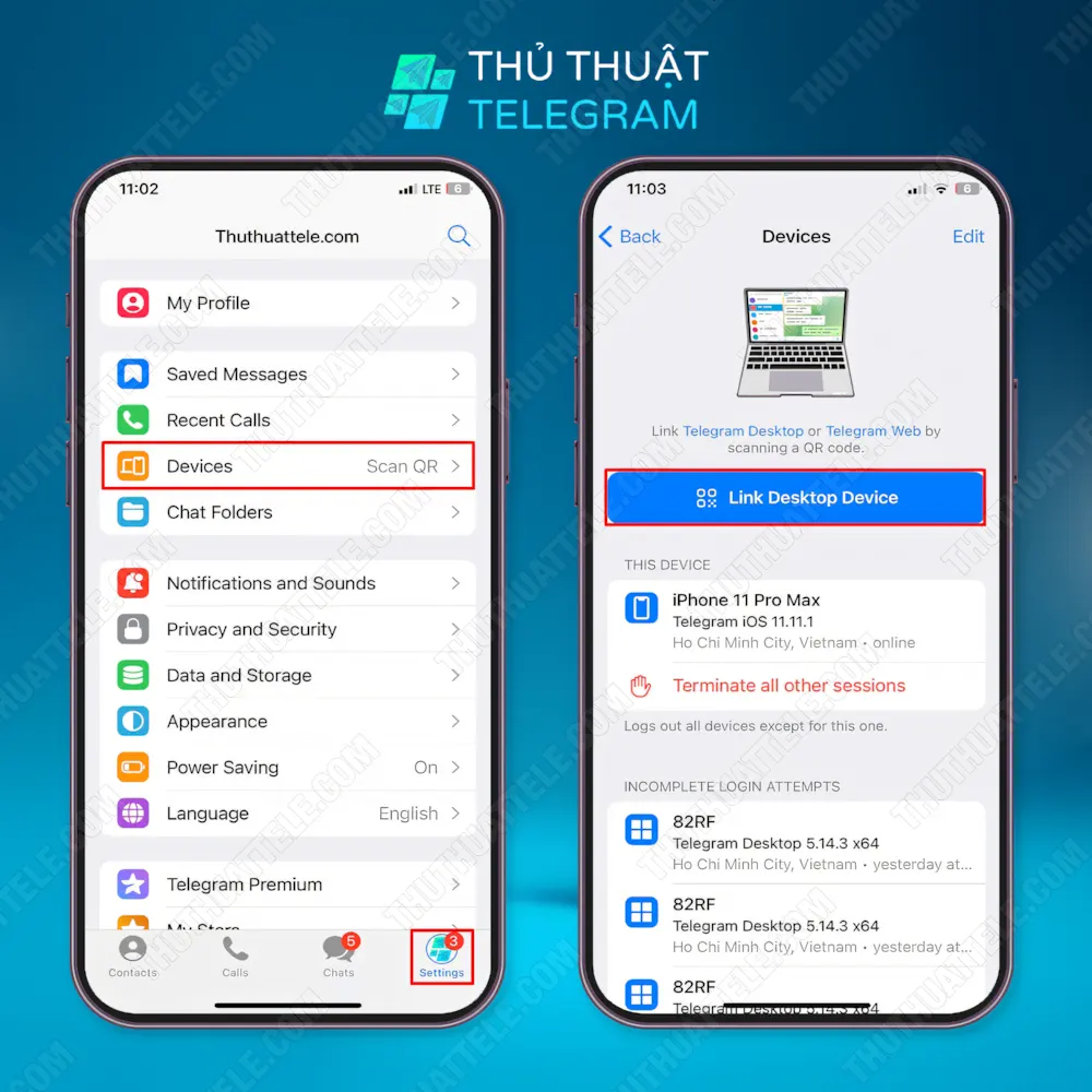 Hướng dẫn đăng nhập telegram bằng mã QR