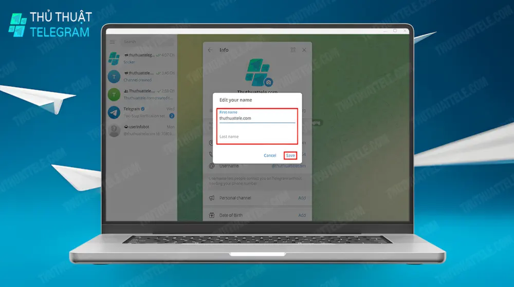 Hướng dẫn đổi tên hiển thị trên Telegram desktop