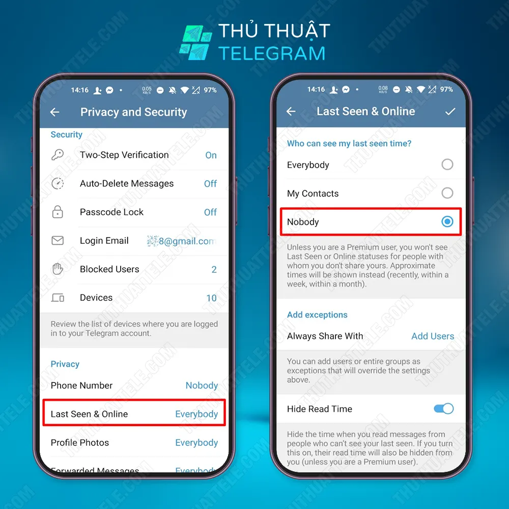 Hướng dẫn trên Android