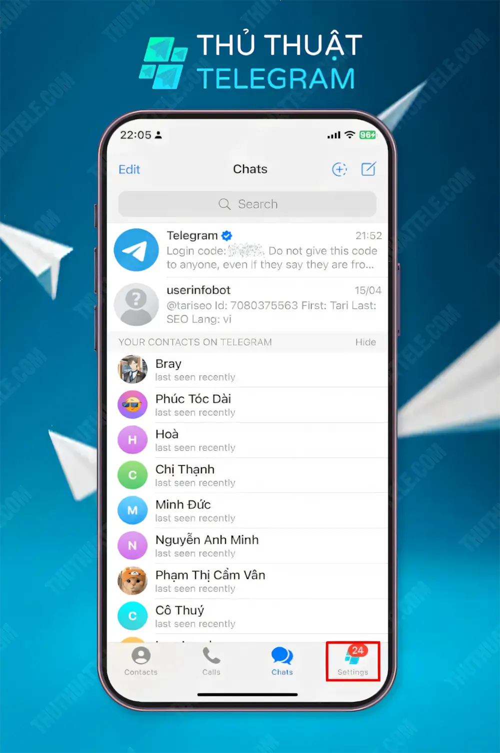 Hướng dẫn trên điện thoại Iphone