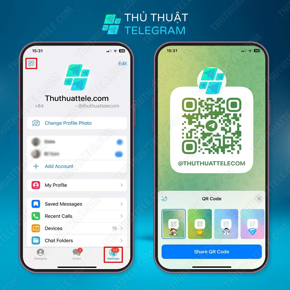 Kết bạn qua mã QR Code