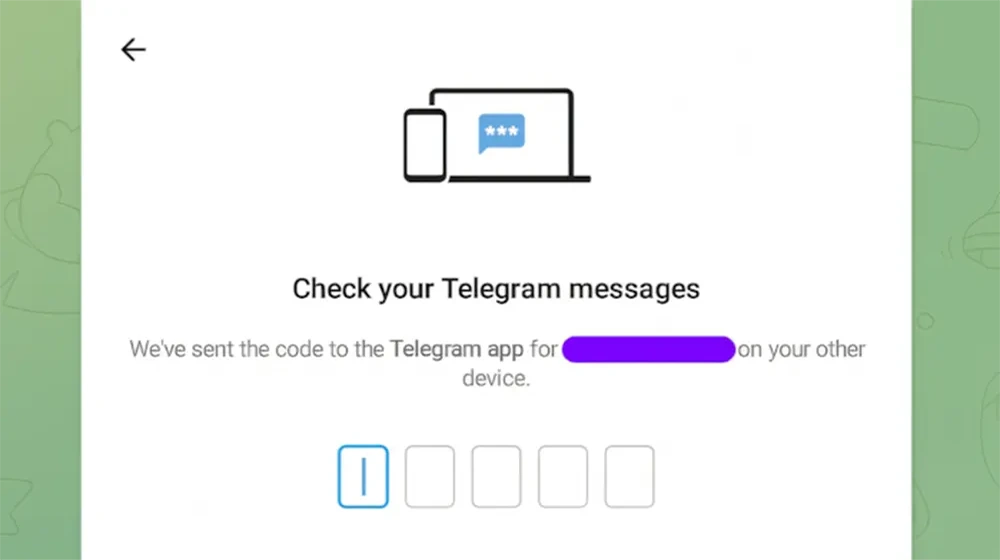 Mã được gửi trên thiết bị khác chứ không phải SMS