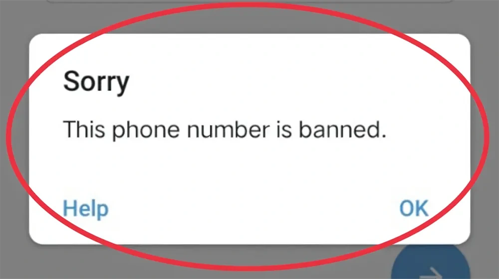 Số điện thoại của bạn có thể bị banned bởi Telegram