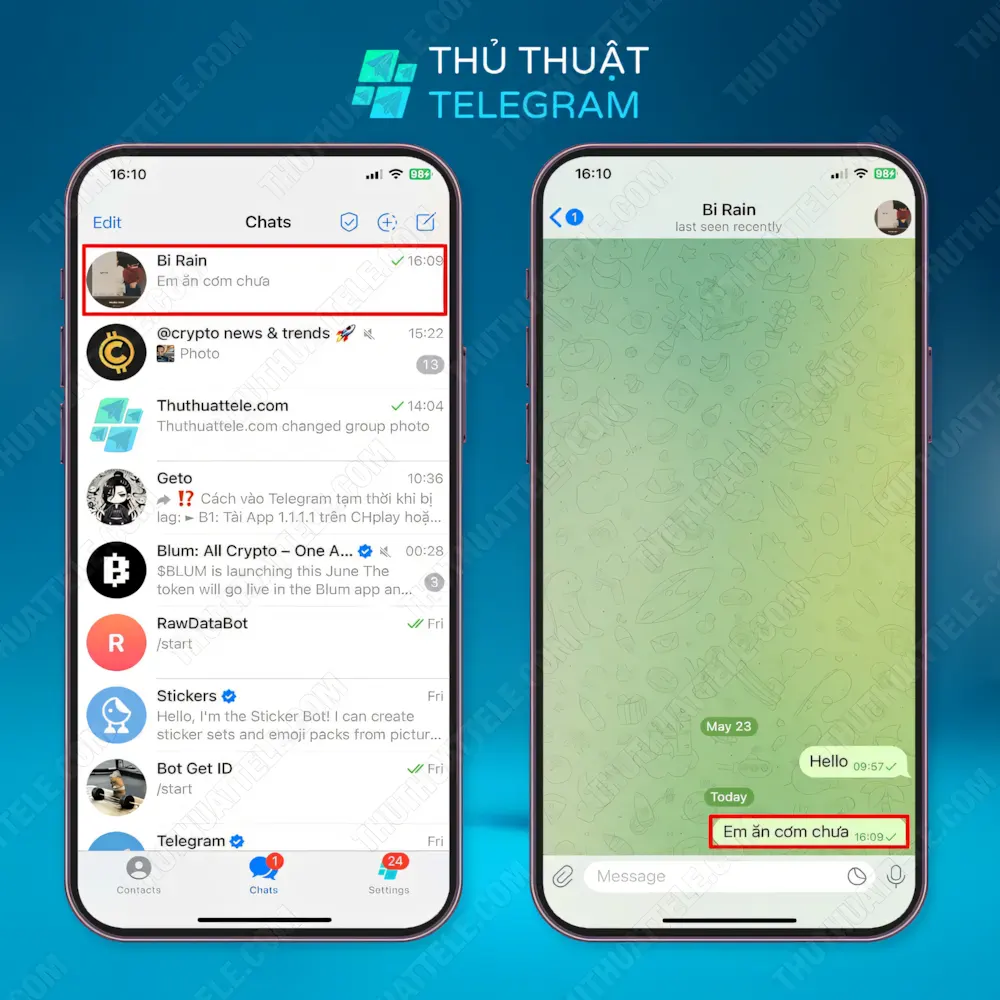 Cách khôi phục tin nhắn (Undo) bị xóa trên Telegram