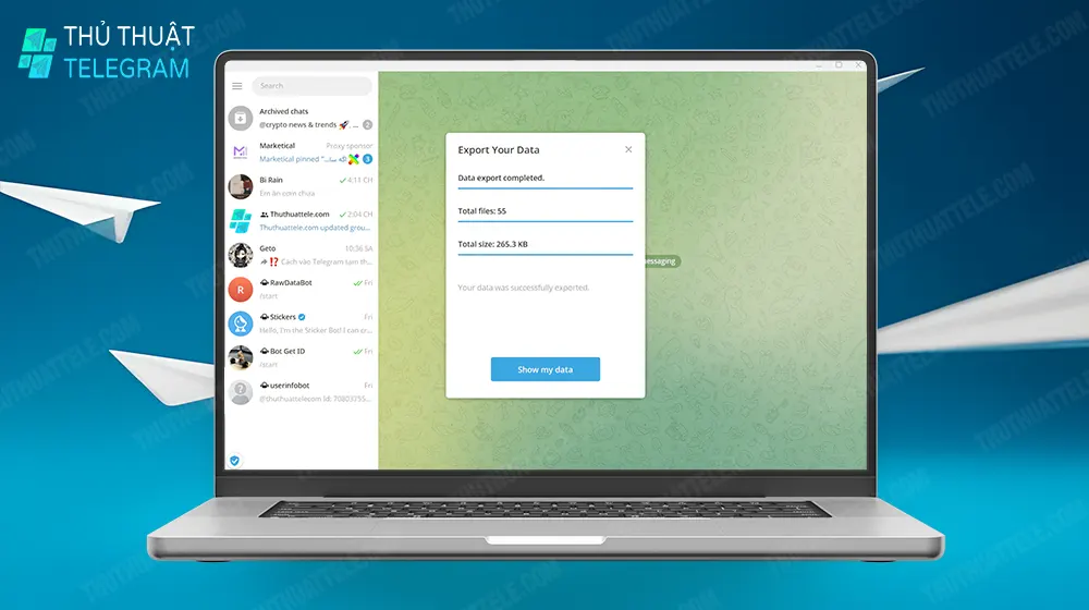 Cách trích xuất dữ liệu trên Telegram Desktop