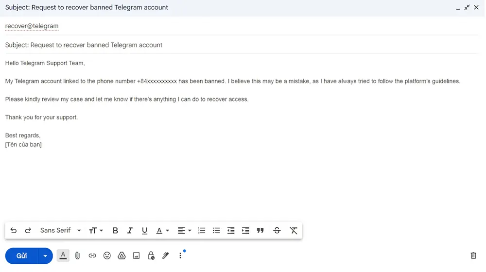 Liên hệ trực tiếp qua Email