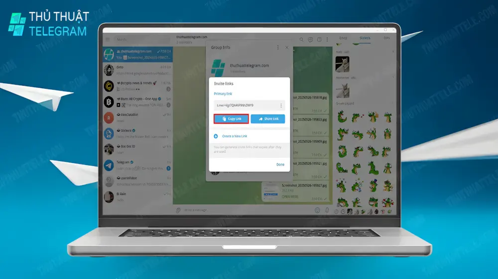 Cách lấy link nhóm Telegram trên máy tính Windows