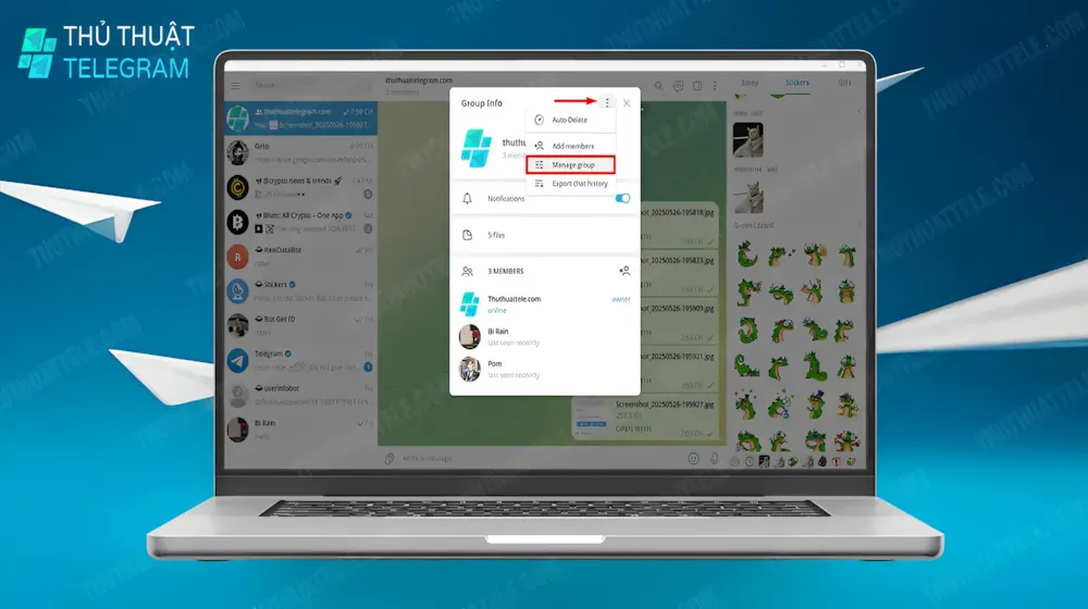 Cách lấy link nhóm Telegram trên máy tính Windows