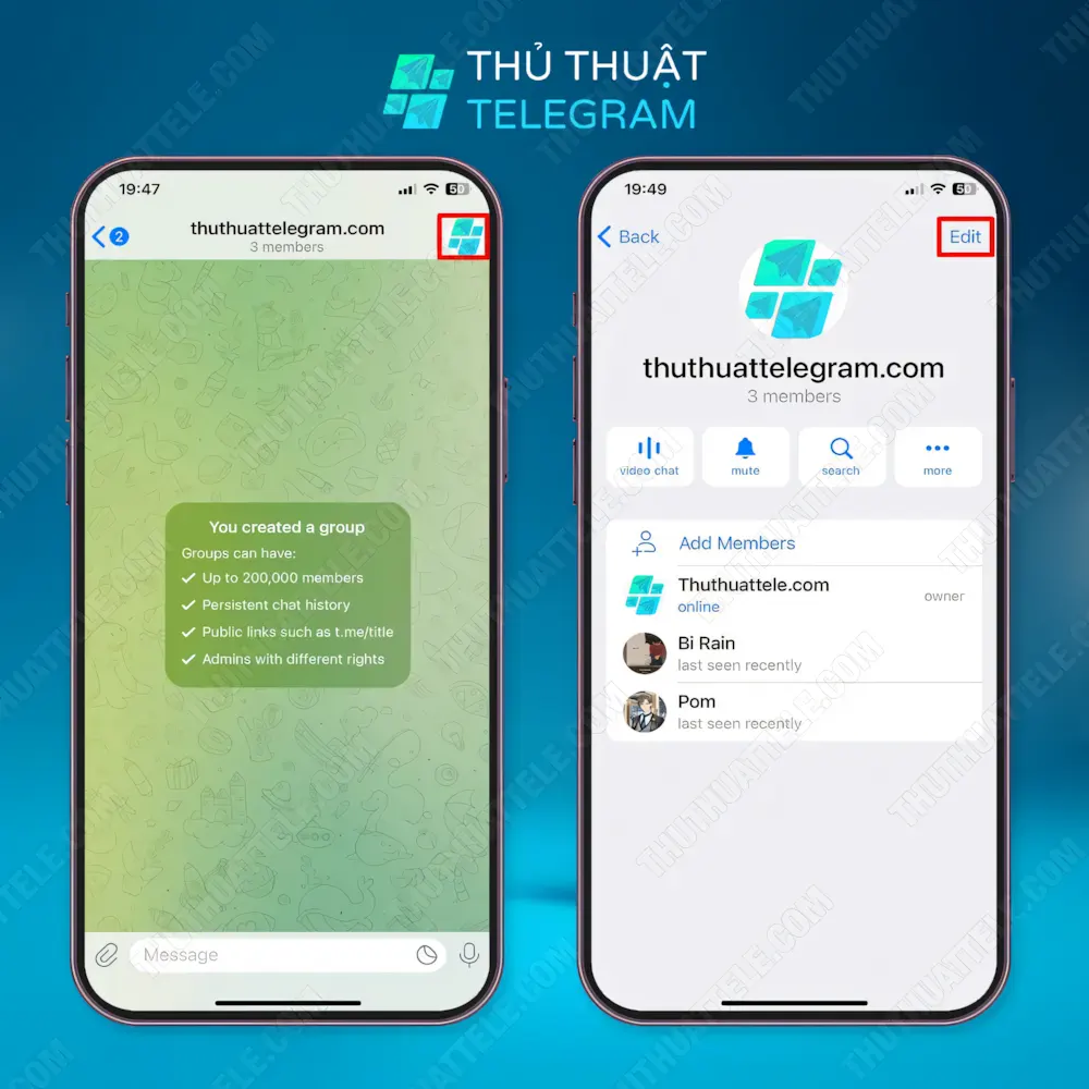 Cách lấy link nhóm trên Iphone