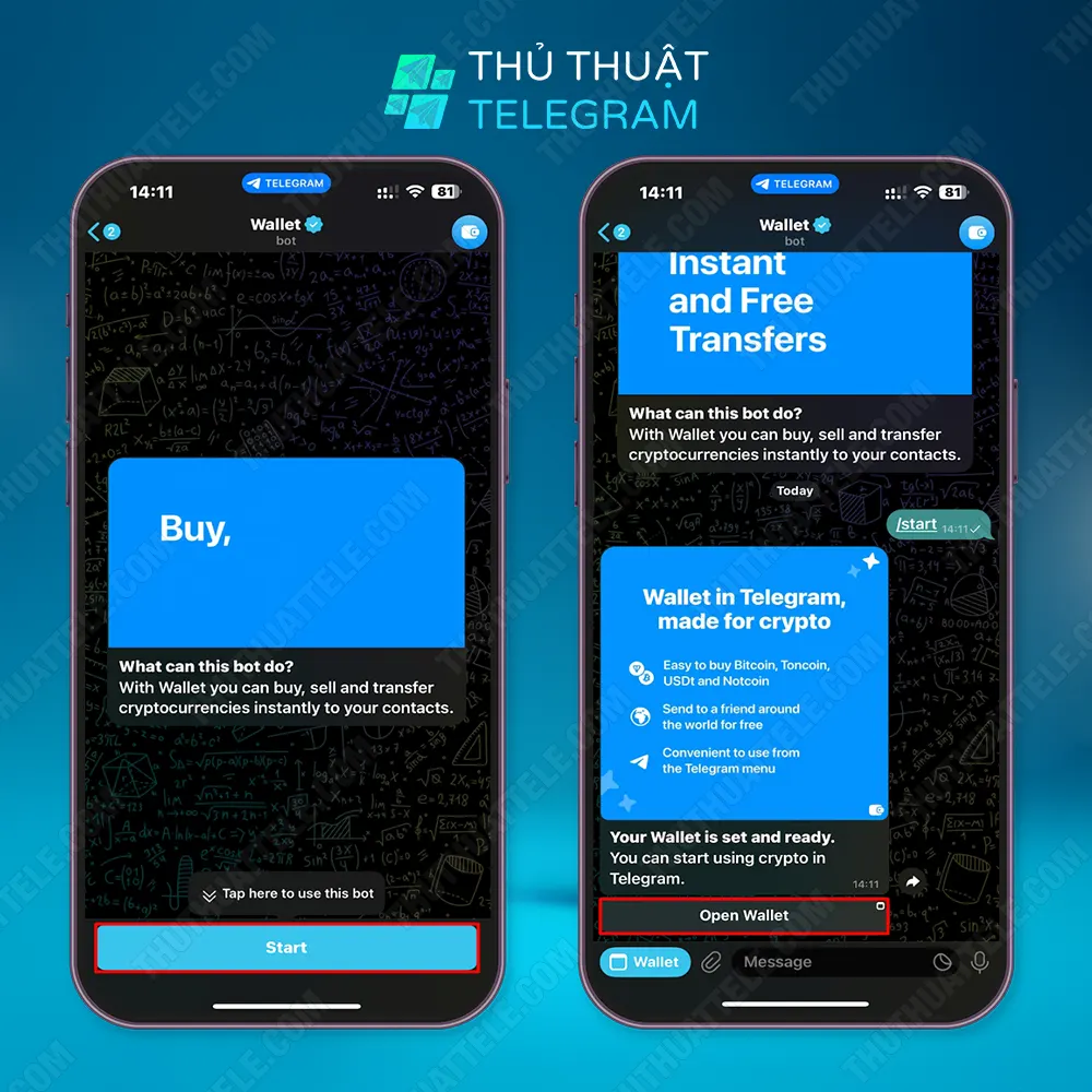 Cách rút tiền Telegram Wallet (Ví dụ: rút sang USDT)