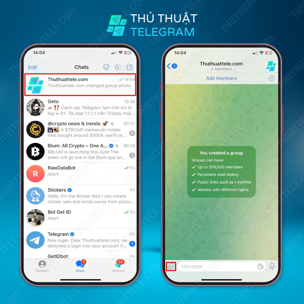 Cách tạo Poll/Cuộc khảo sát trong nhóm Telegram