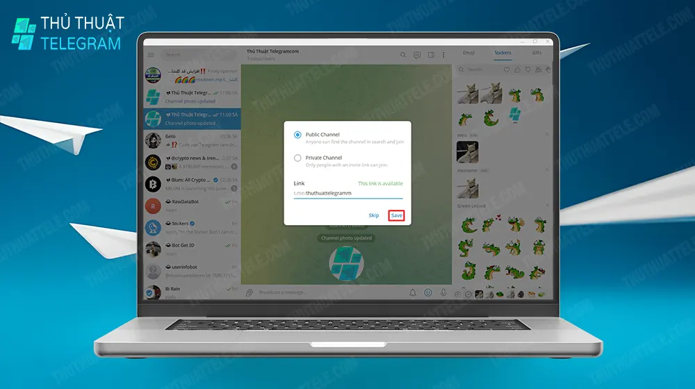 Cách tạo kênh Telegram trên máy tính