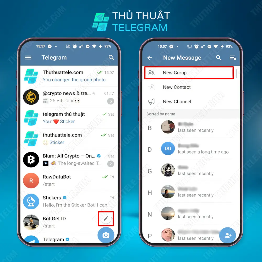 Cách tạo nhóm trên Android