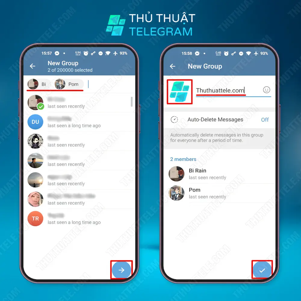Cách tạo nhóm trên Android