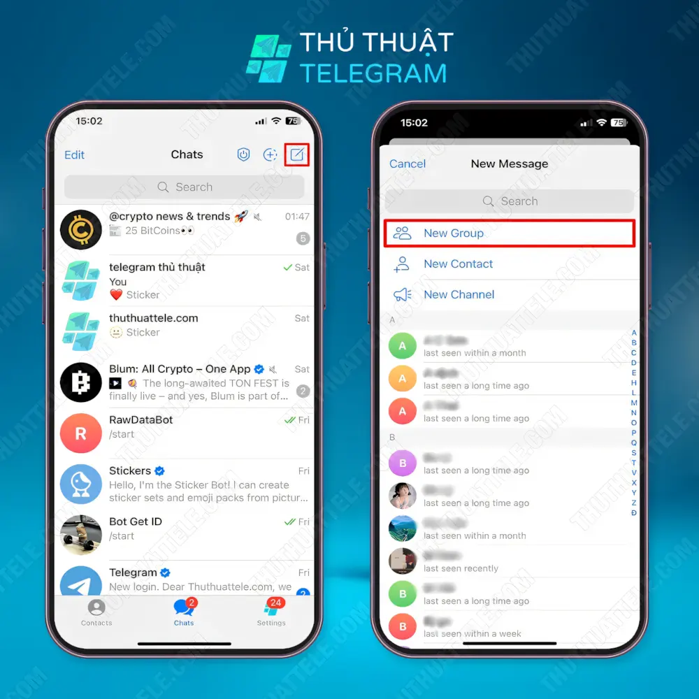 Cách tạo nhóm trên Iphone