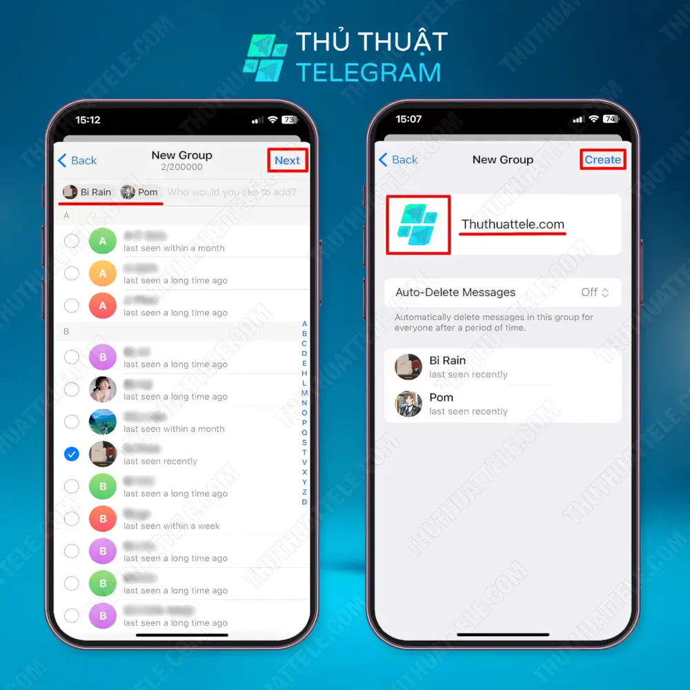 Cách tạo nhóm trên Iphone