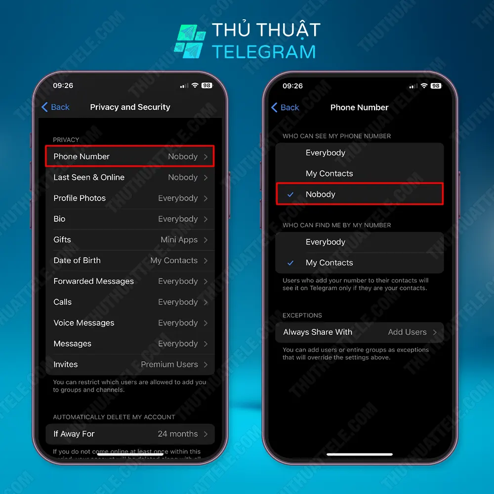 Ẩn số điện thoại cá nhân