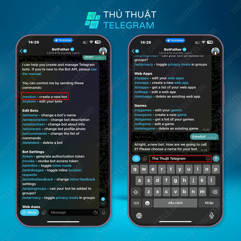 Hướng dẫn cách tạo Bot Telegram đơn giản
