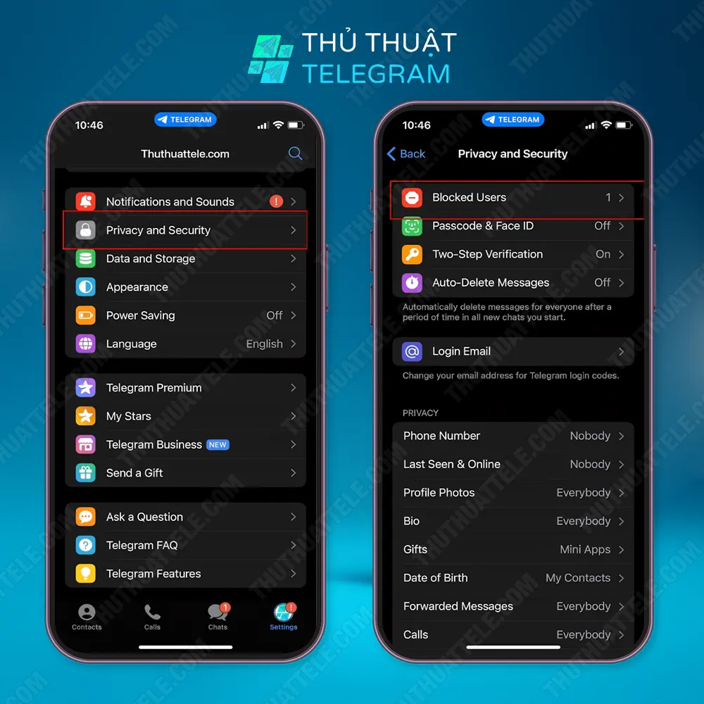 Hướng dẫn chặn trên Iphone
