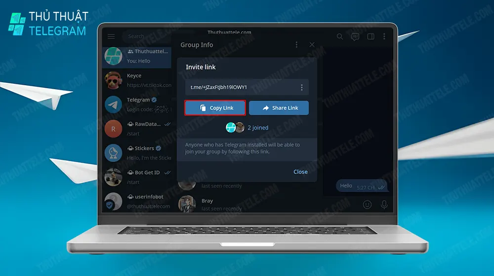 Hướng dẫn lấy link trên máy tính (Web/Desktop)