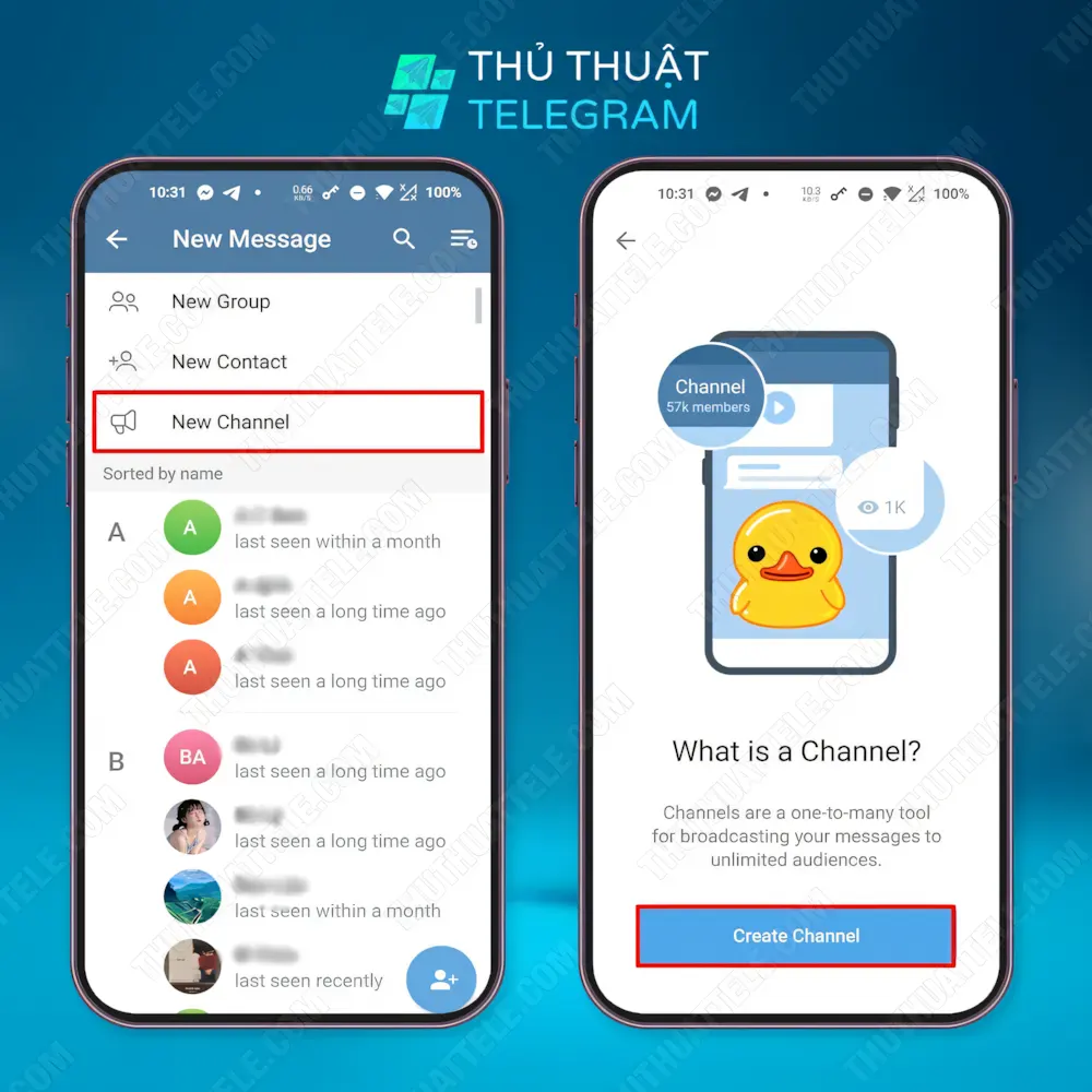 Hướng dẫn tạo kênh trên Android