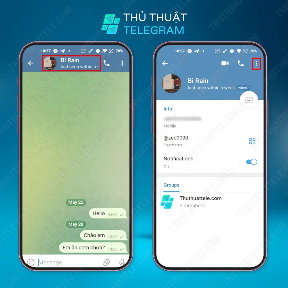 Hướng dẫn trên điện thoại Android