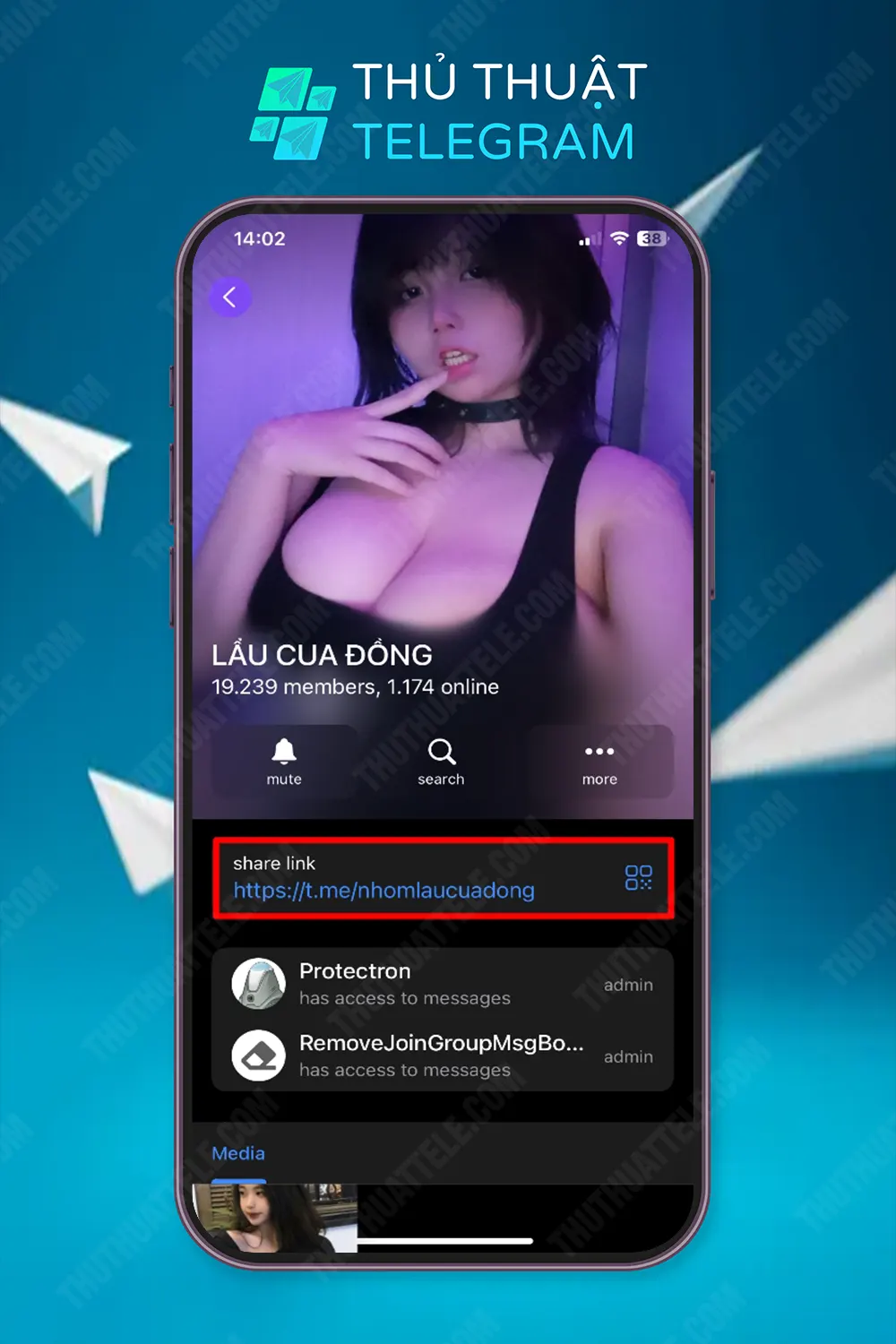 Sử dụng đường dẫn để vào nhóm Telegram bị chặn