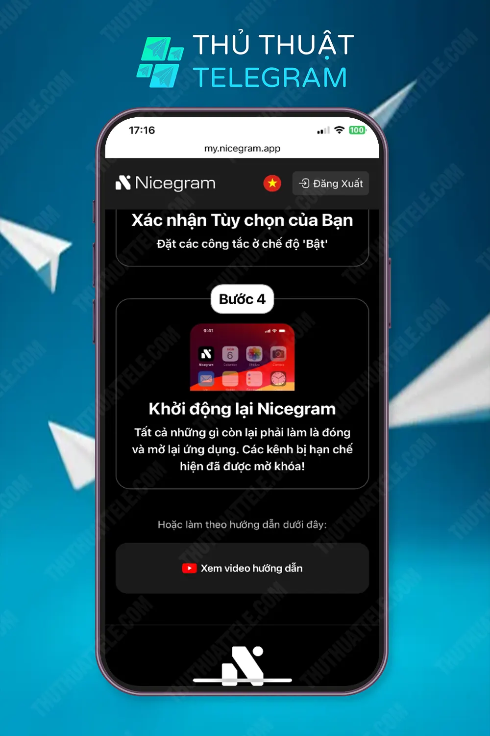 Sử dụng ứng dụng Nicegram (iOS)
