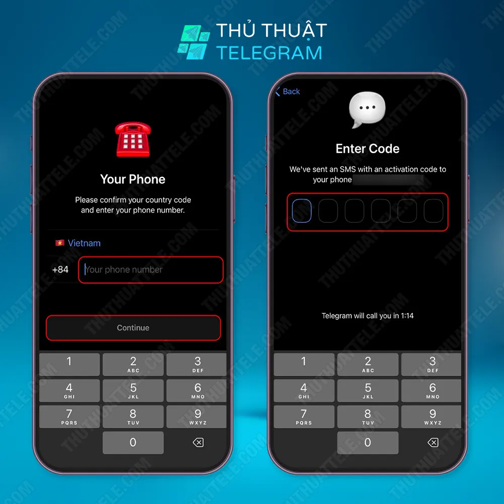 Tạo tài khoản Telegram mới