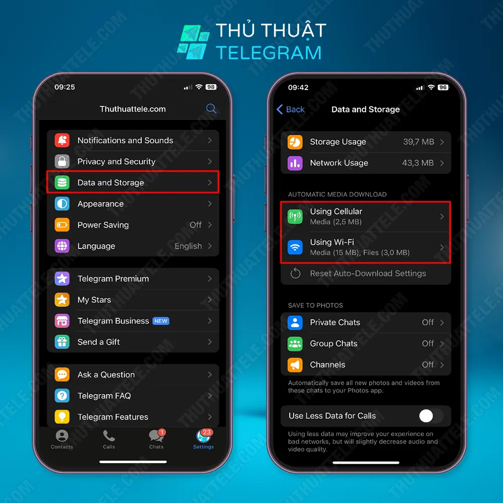 Tắt tự động tải File