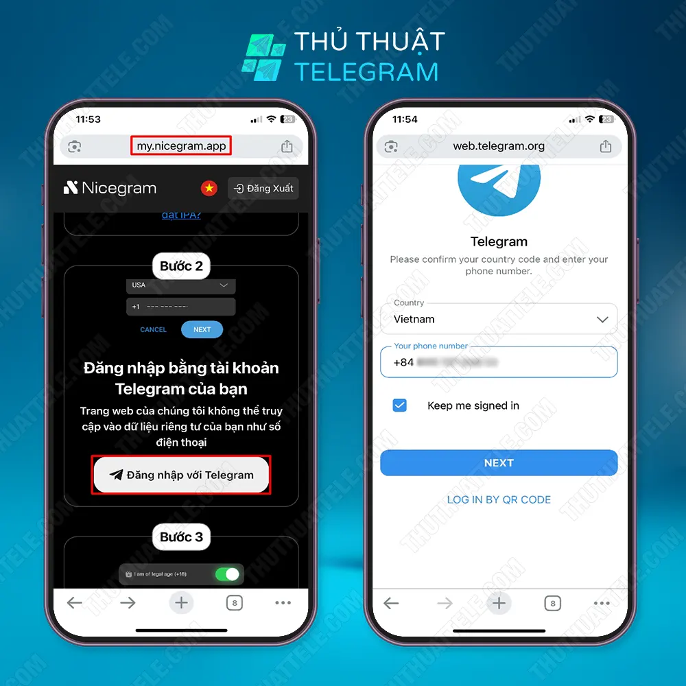Vào group Telegram bị chặn bằng cách sử dụng Nicegram